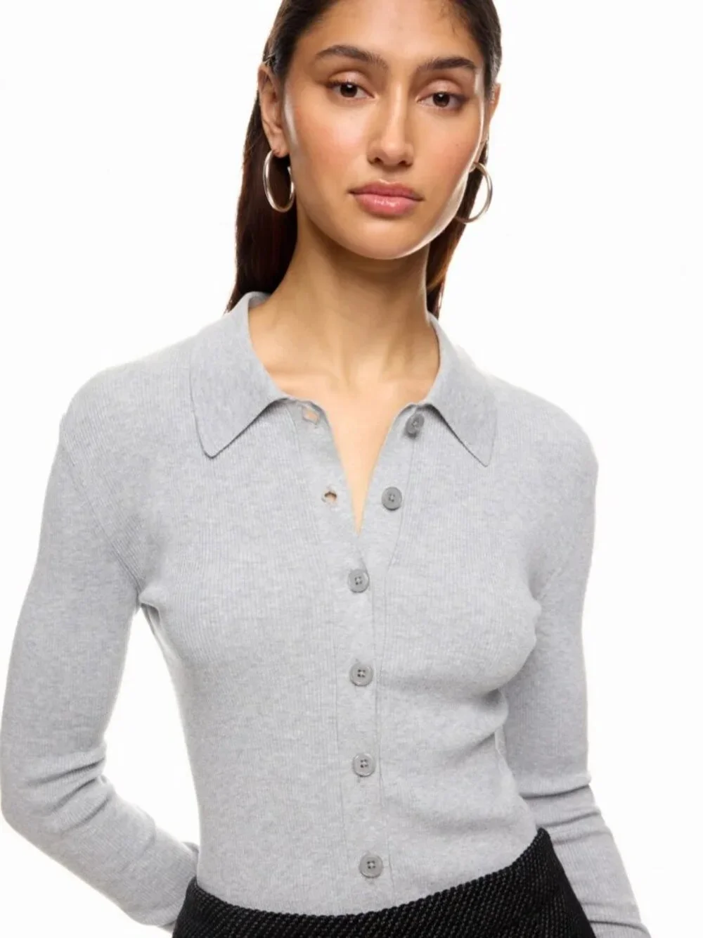 MICHAEL KORS Grey Collared Polo Sweater Size XXL MSRP $295